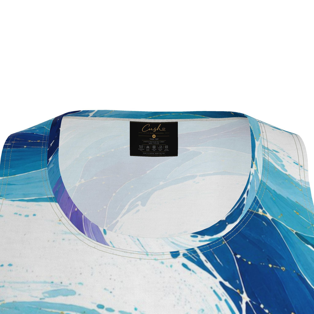 CUSH LUXE™ Waves Designer Cut & Sew Luxury Tank Top
