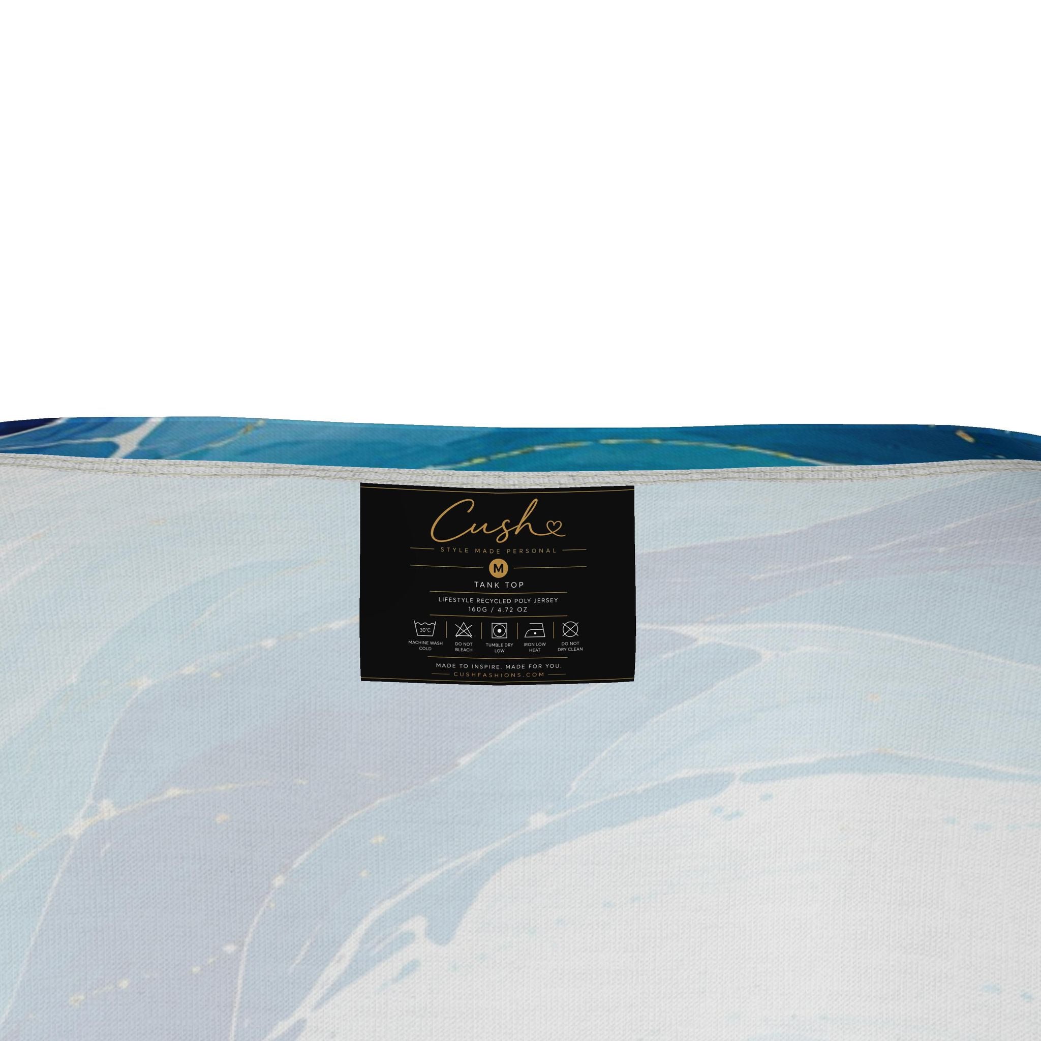 CUSH LUXE™ Waves Designer Cut & Sew Luxury Tank Top