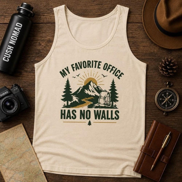 Pee With A View™ – “My Favorite Office Has No Walls” Unisex  Tank Top