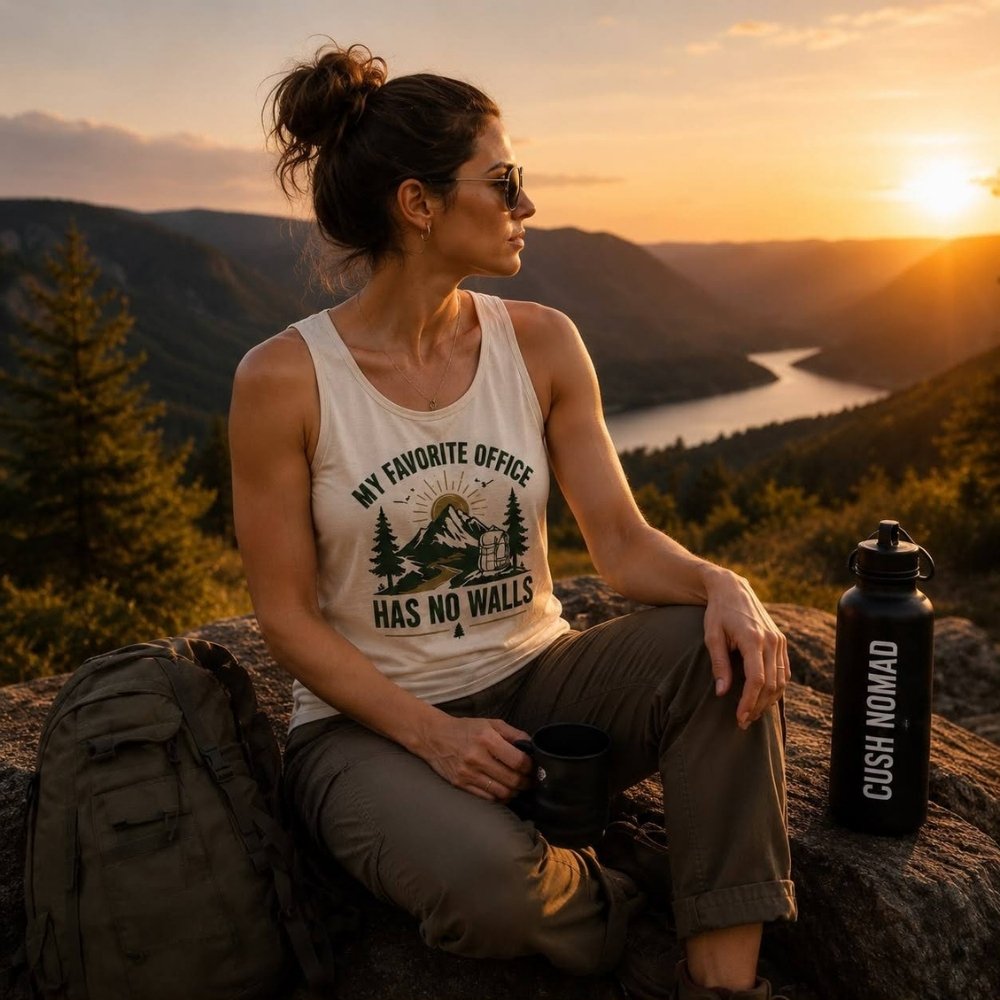 Pee With A View™ – “My Favorite Office Has No Walls” Unisex  Tank Top
