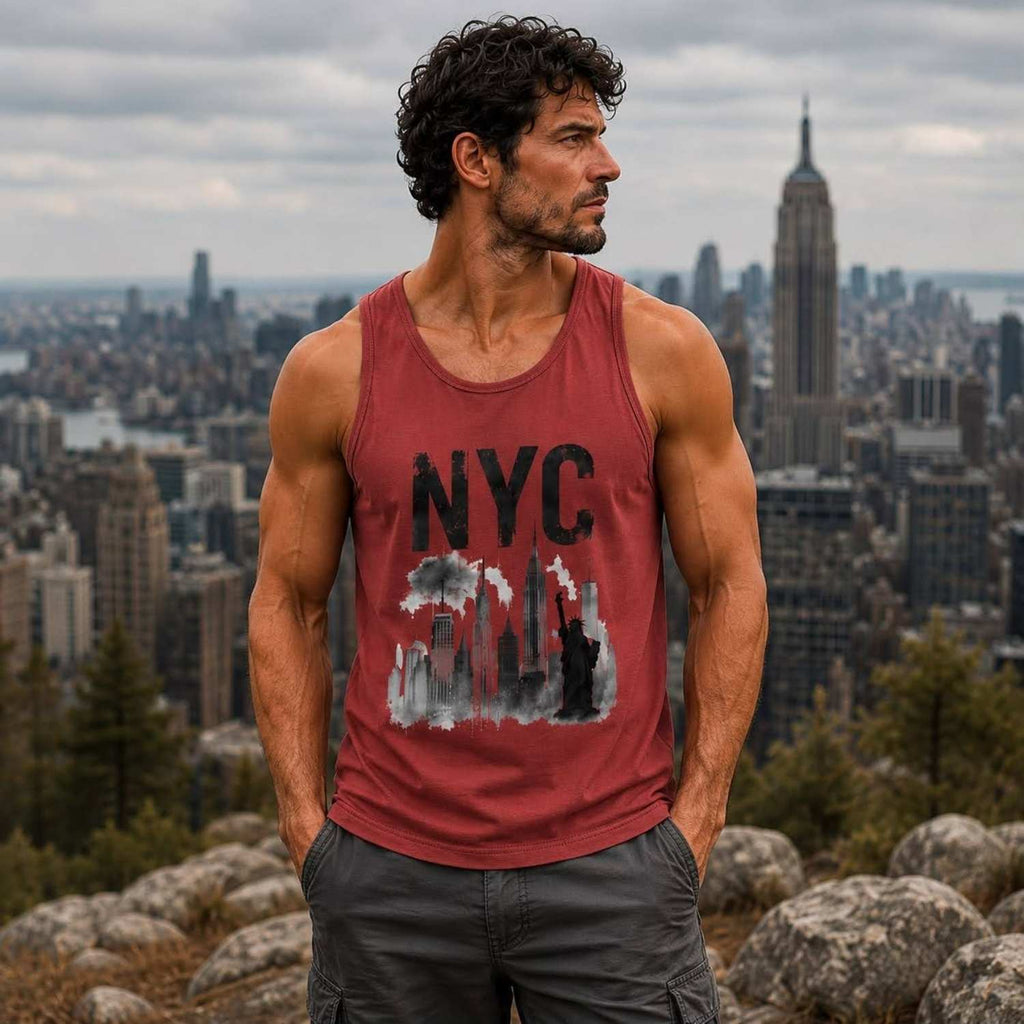 NYC Skyline Unisex Garment-Dyed Tank Top