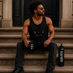 Peekaboo Black Cat Unisex Garment-Dyed Tank Top