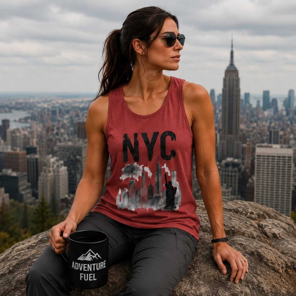 NYC Skyline Unisex Garment-Dyed Tank Top