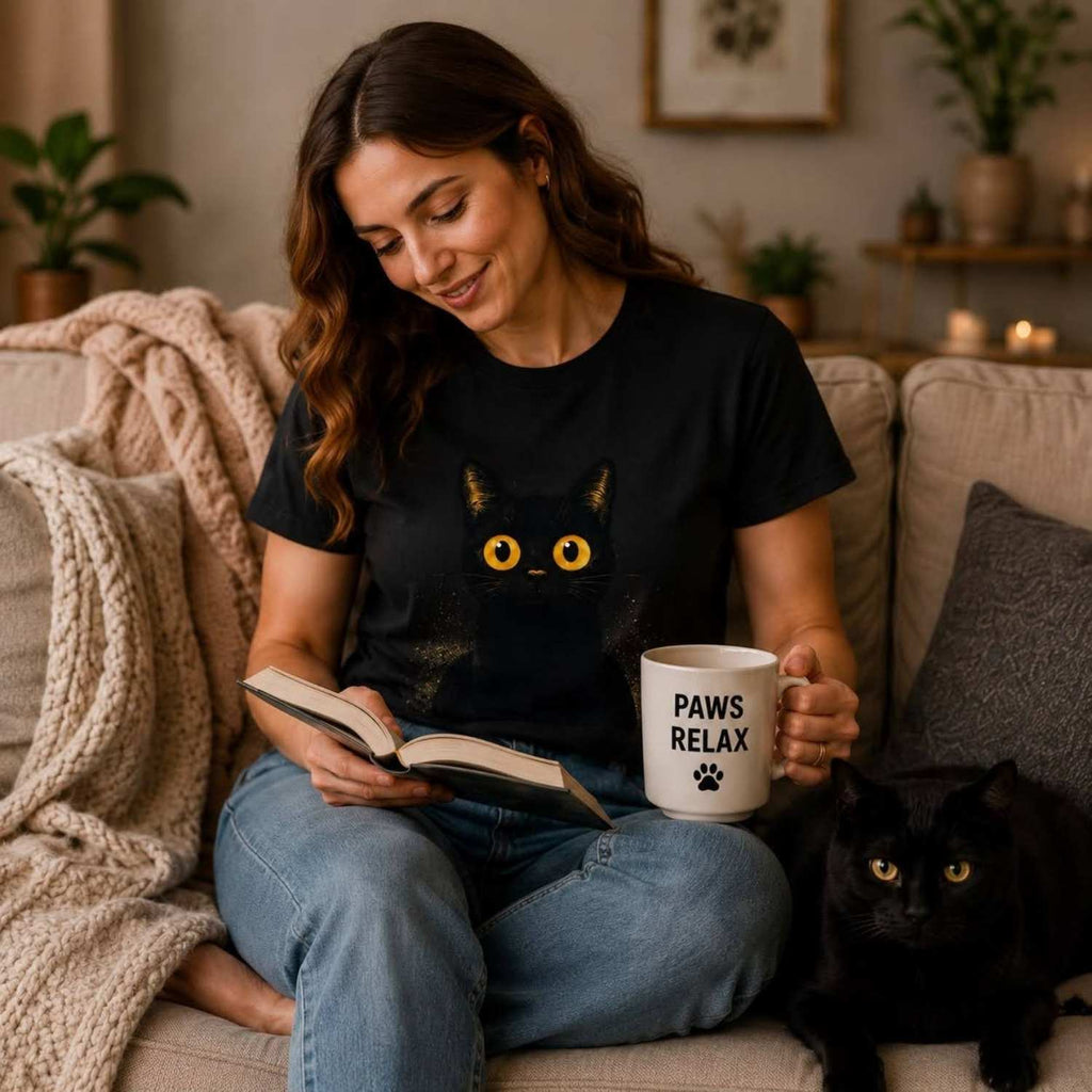 Black Cat Magic Unisex Garment-Dyed Heavyweight T-Shirt