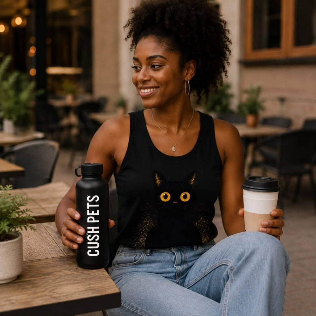 Black Cat Magic Unisex Garment-Dyed Tank Top