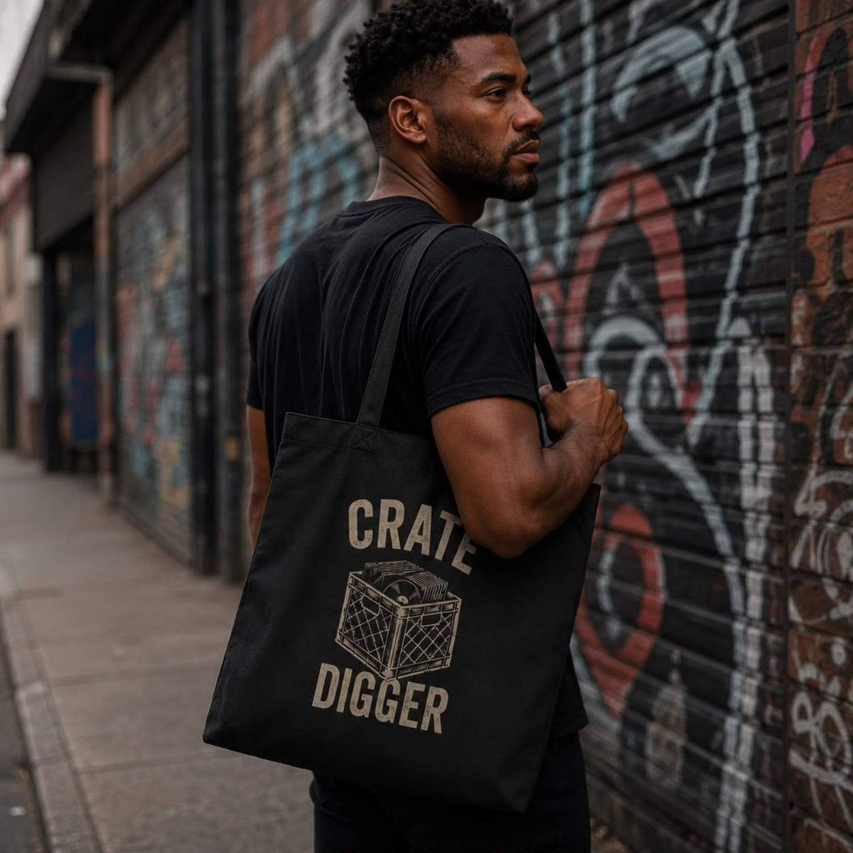 Crate Digger Large Eco Tote Bag