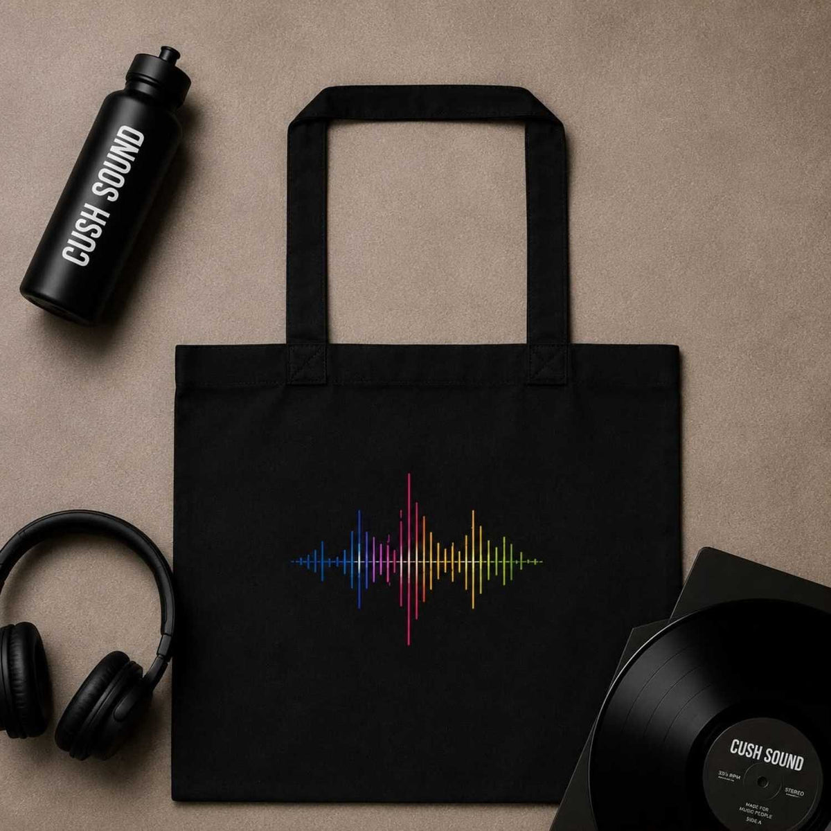 Feel Every Frequency Large Organic Eco Tote Bag