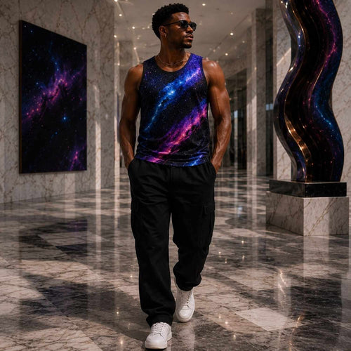 CUSH LUXE™ Cosmic Dust Designer Cut & Sew Luxury Tank Top