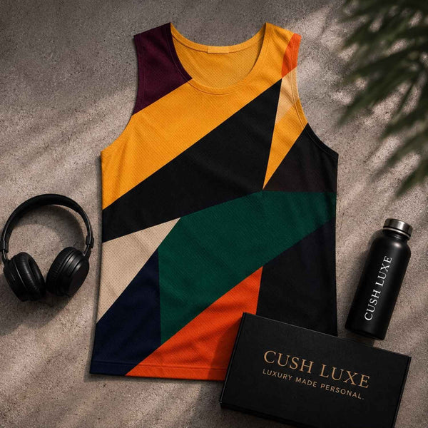 CUSH LUXE™ Mosaic Designer Cut & Sew Luxury Tank Top