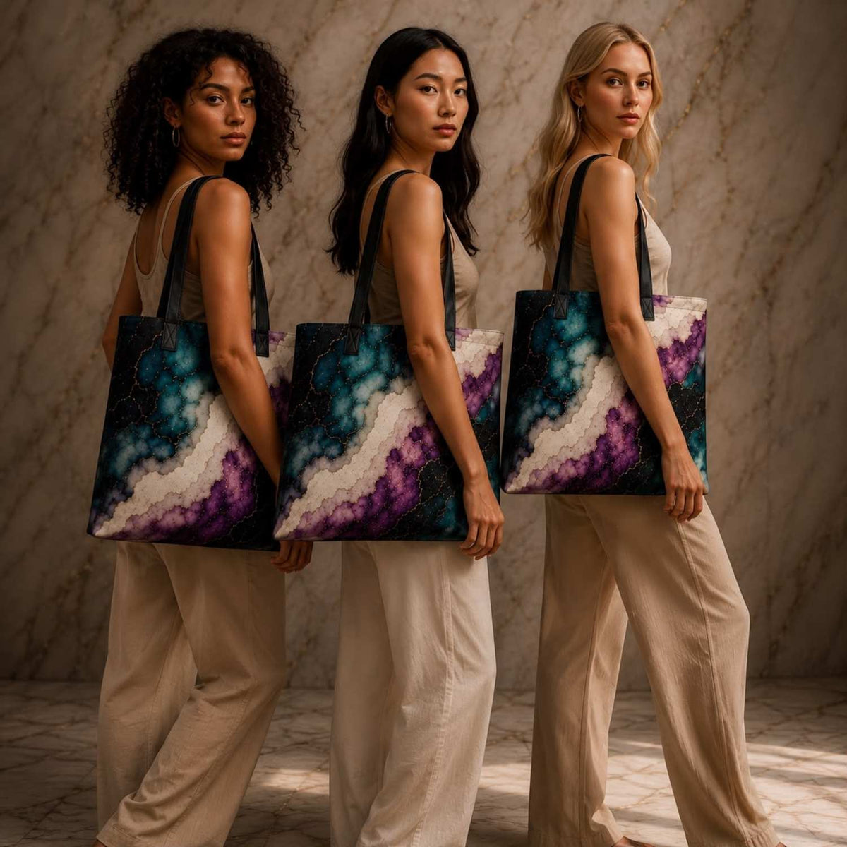 Fluid Ink No. 01 Luxury Art Tote Bag