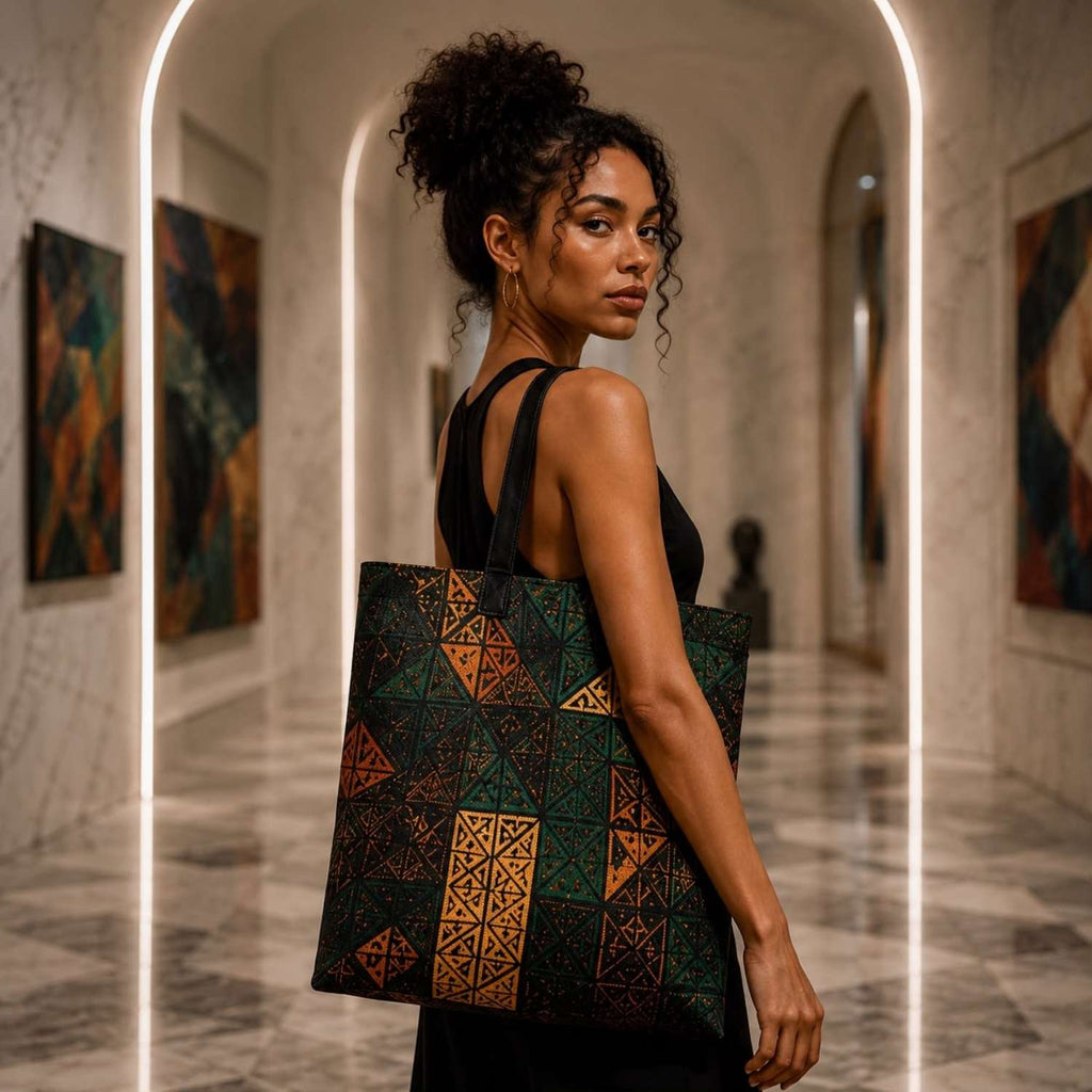 African Future No. 03 Luxury Art Tote Bag
