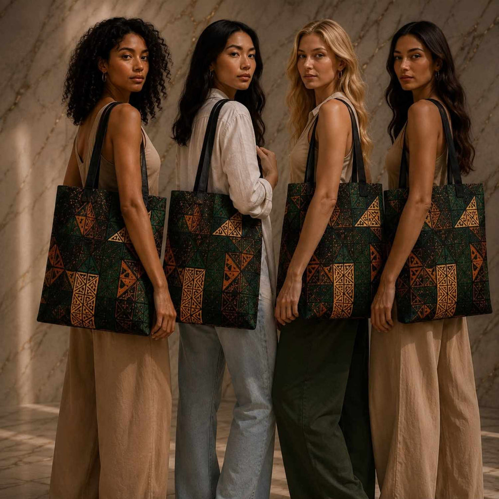 African Future No. 03 Luxury Art Tote Bag