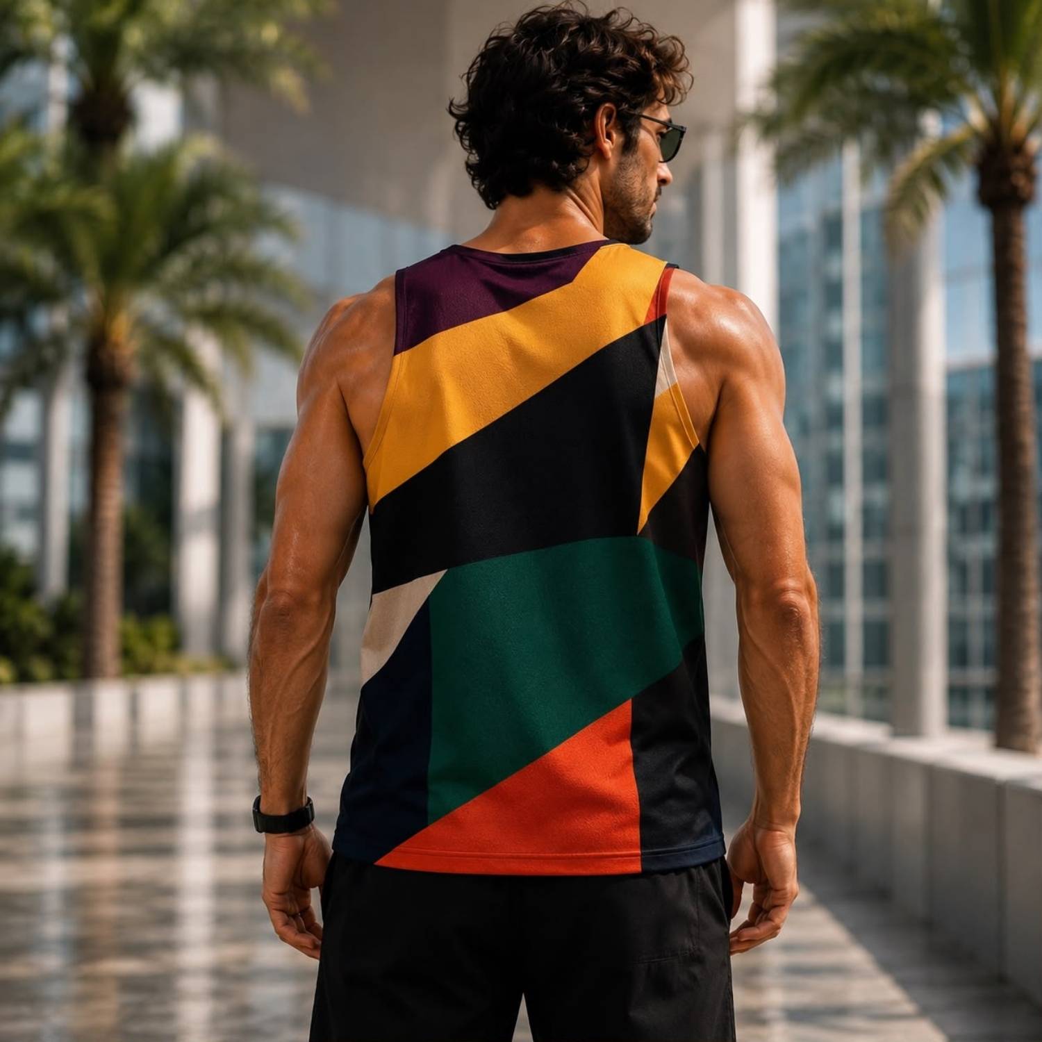 CUSH LUXE™ Mosaic Designer Cut & Sew Luxury Tank Top