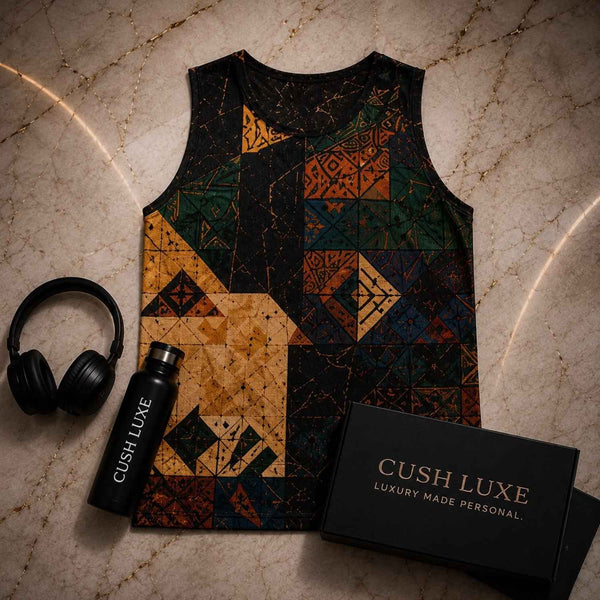 CUSH LUXE™ African Future Designer Cut & Sew Luxury Tank Top