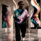 CUSH LUXE™ Fluid Ink No. 01 Oversized Luxury Men’s T-Shirt
