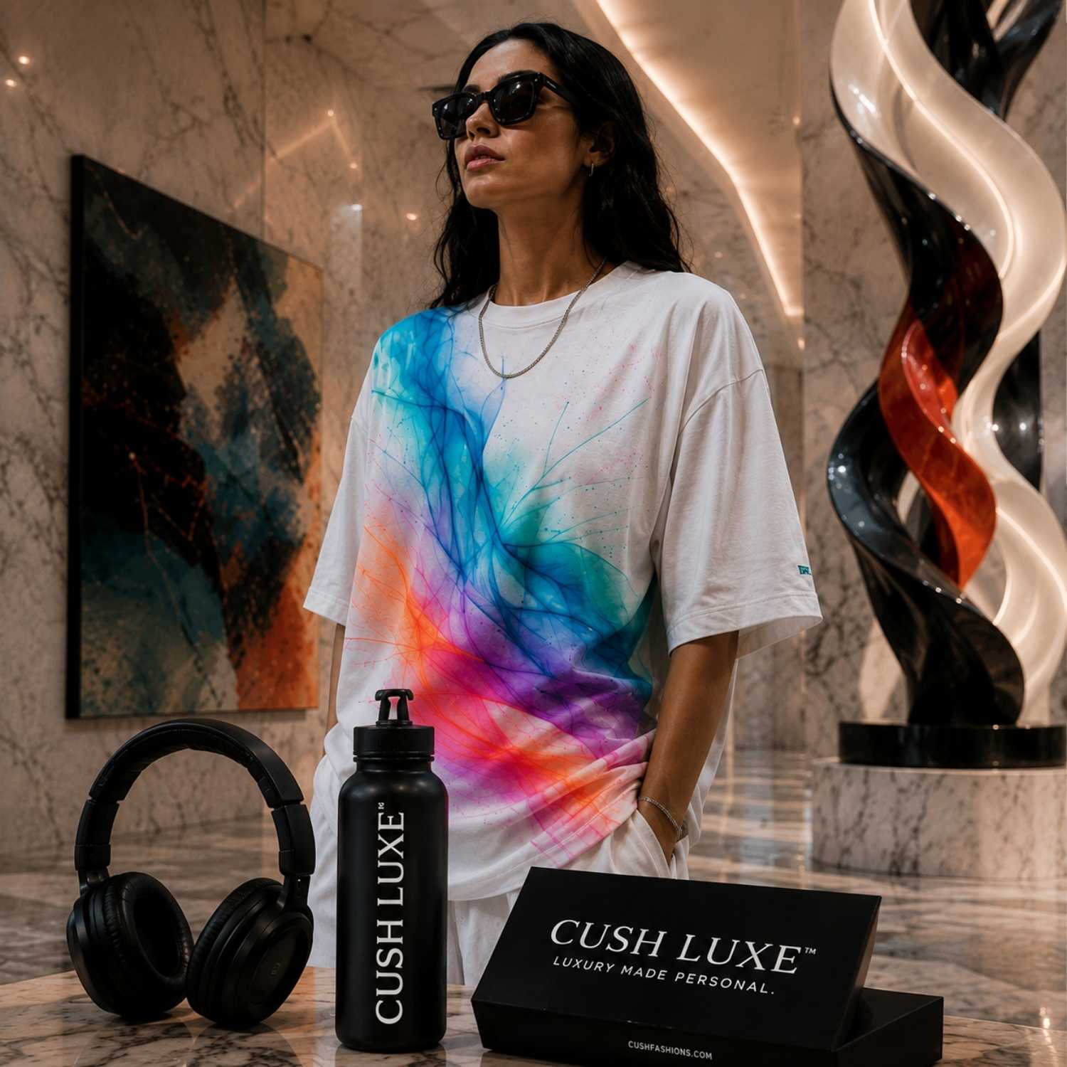 CUSH LUXE™ Aurora No. 01 Oversized Luxury Men’s T-Shirt