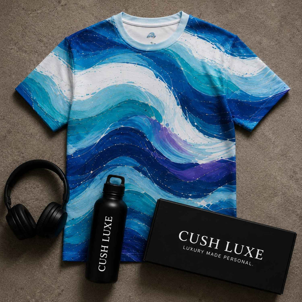 CUSH LUXE™ Waves No. 01 Oversized Luxury Men’s T-Shirt