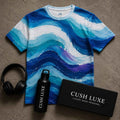 CUSH LUXE™ Waves No. 01 Oversized Luxury Men’s T-Shirt