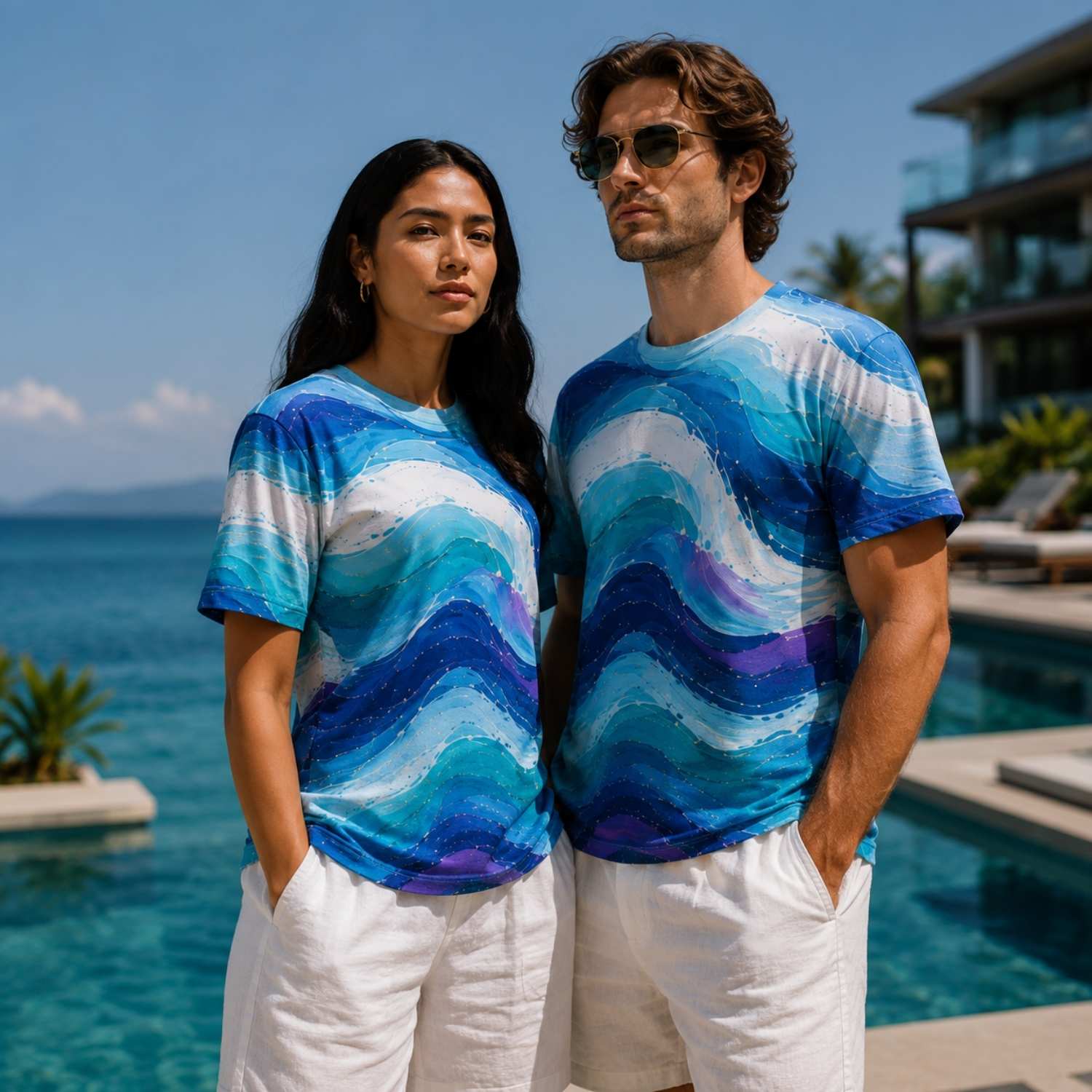 CUSH LUXE™ Waves No. 01 Oversized Luxury Men’s T-Shirt