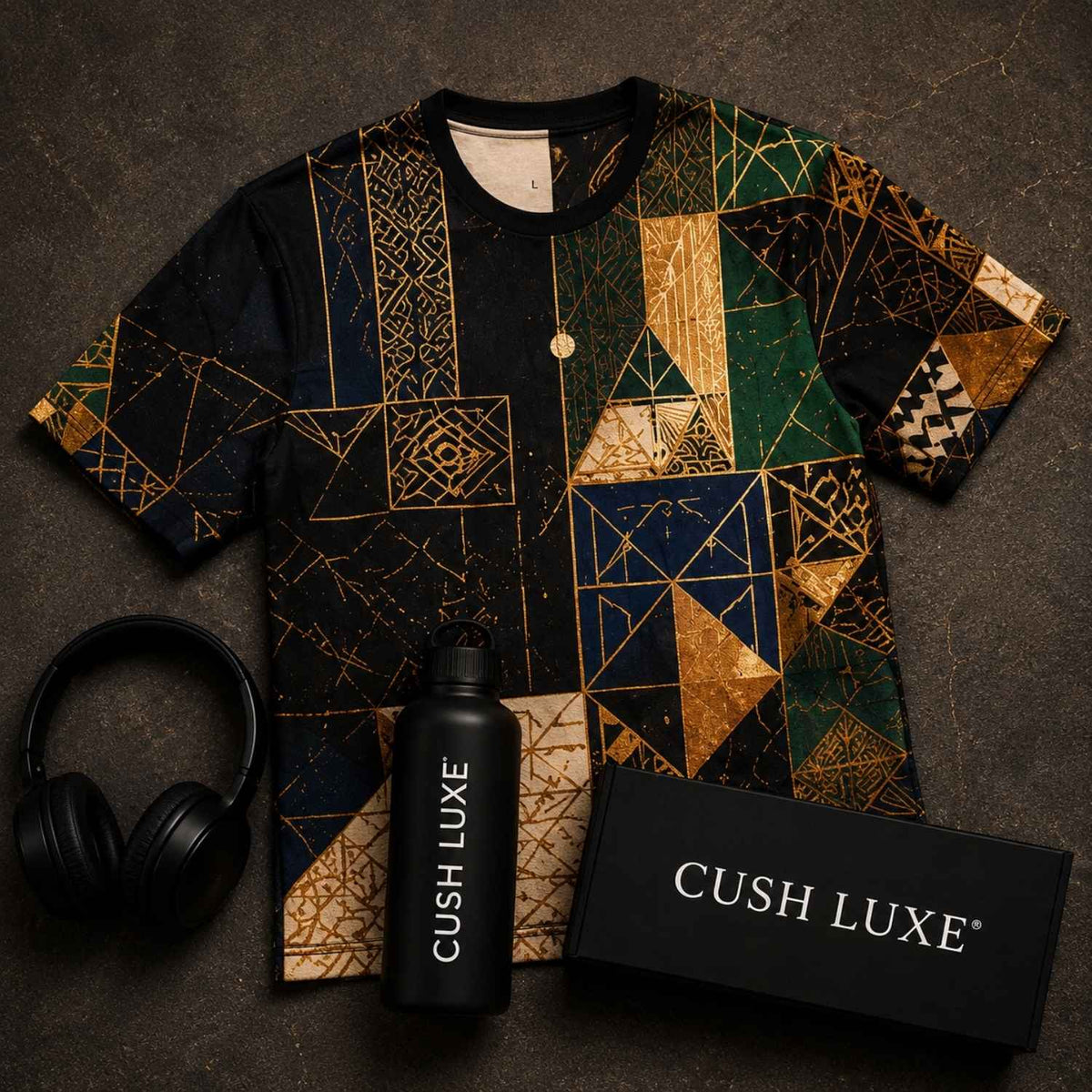 CUSH LUXE™ African Future No. 01 Oversized Luxury Men’s T-Shirt