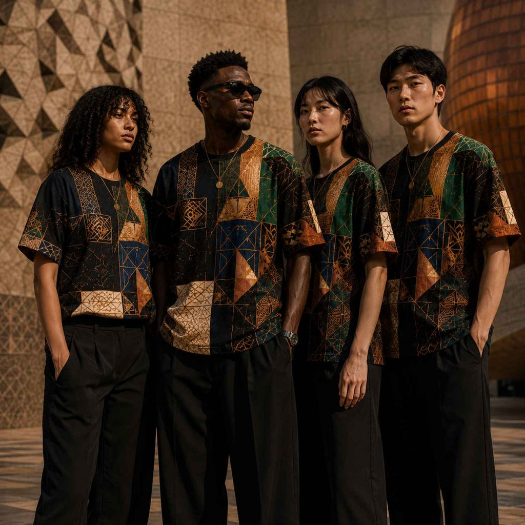 CUSH LUXE™ African Future No. 01 Oversized Luxury Men’s T-Shirt