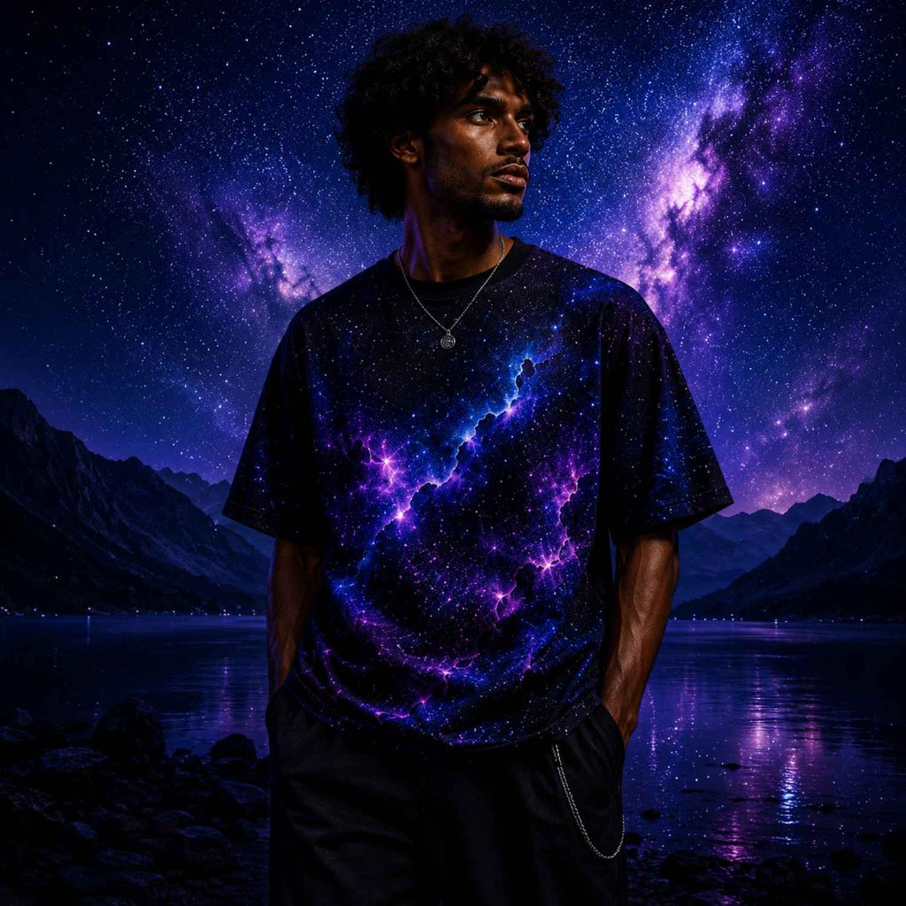 CUSH LUXE™ Cosmic Dust No. 01 Oversized Luxury Men’s T-Shirt