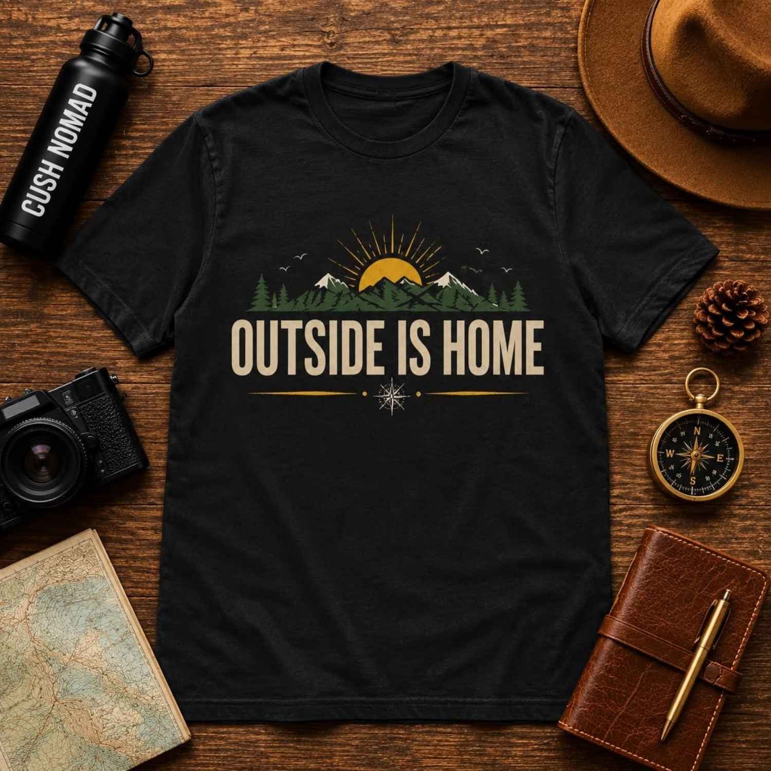Outside Is Home Garment-Dyed Unisex T-Shirt
