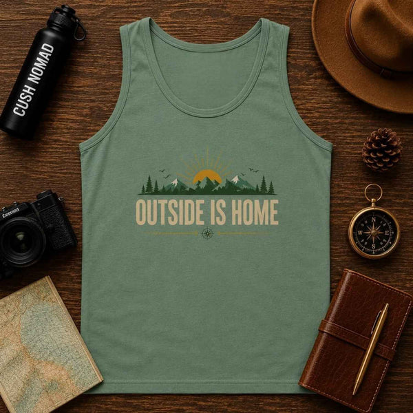 Outside Is Home Garment-Dyed Unisex Tank Top