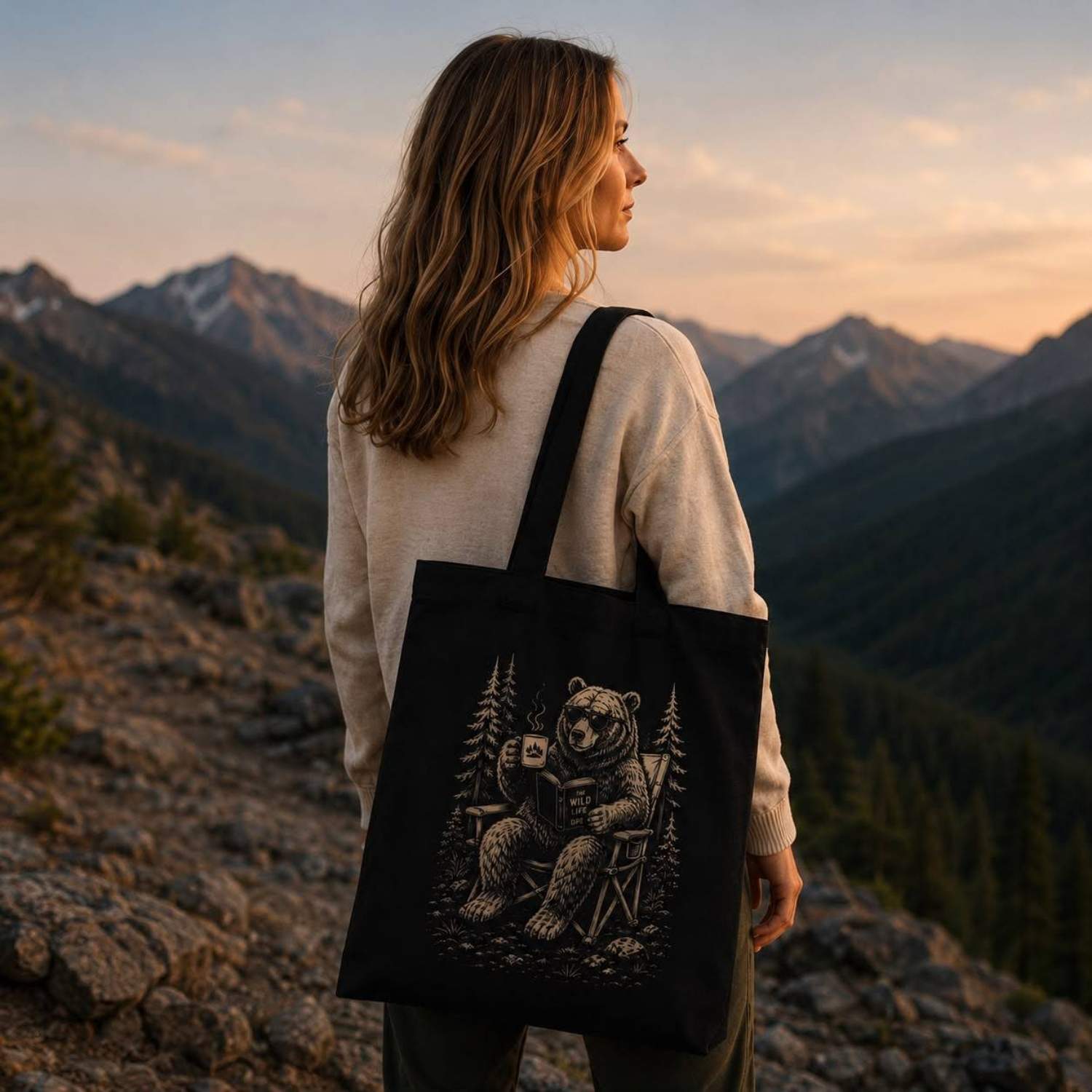 Campfire Chapters Large Eco Tote Bag