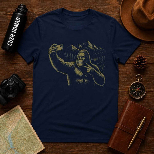 Squatch Selfie Unisex Garment-Dyed Heavyweight T-Shirt