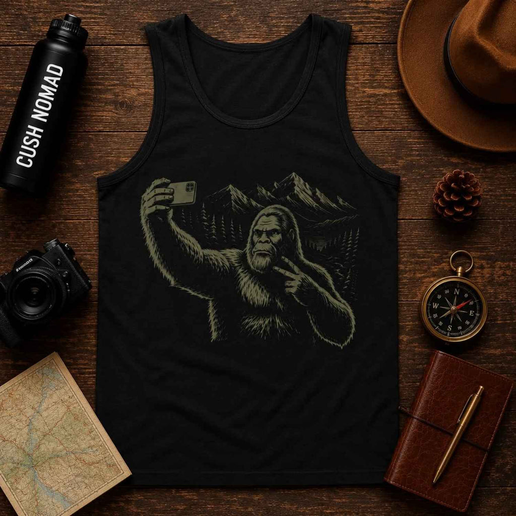 Squatch Selfie Unisex Garment-Dyed Tank Top