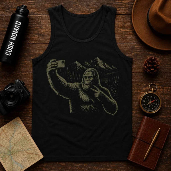 Squatch Selfie Unisex Garment-Dyed Tank Top