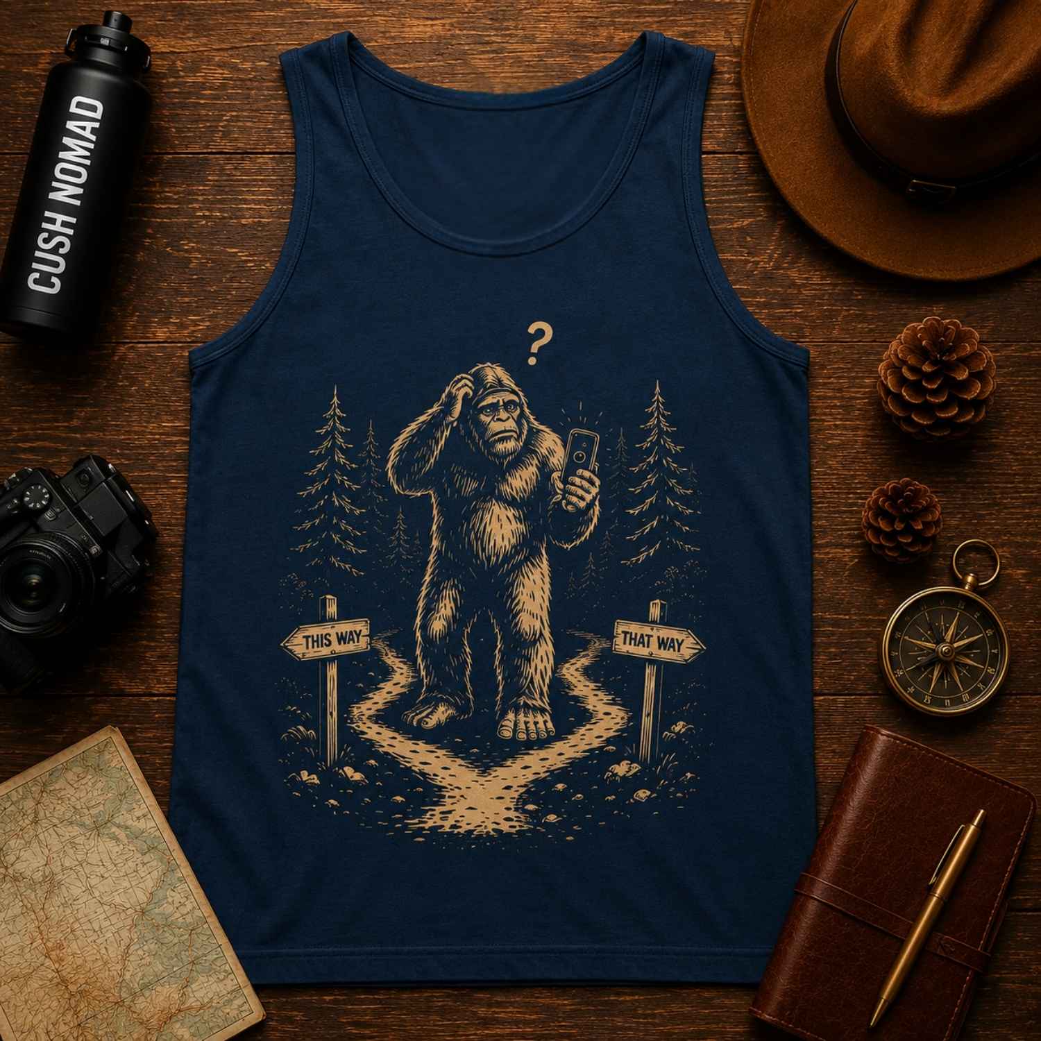 Bigfoot Signal Lost Unisex Garment-Dyed Tank Top