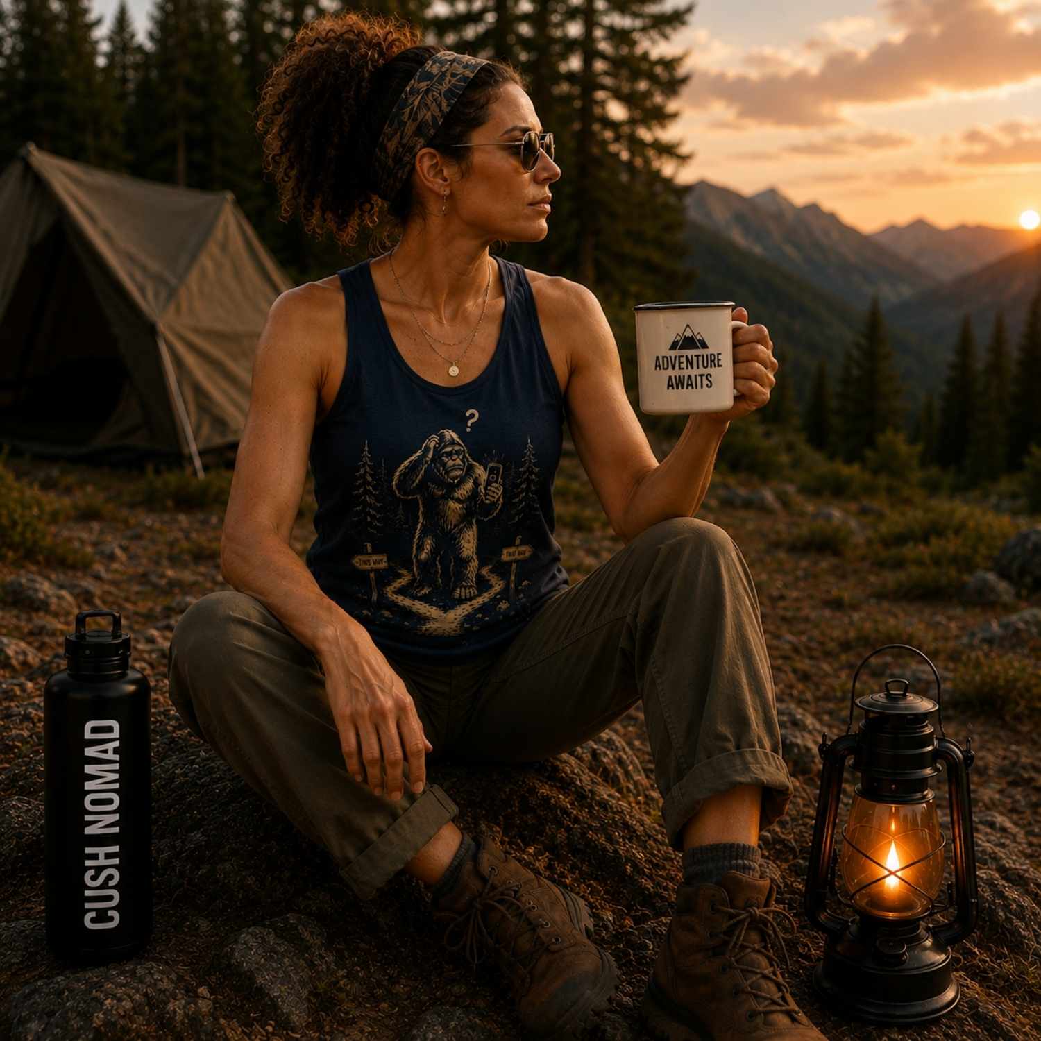 Bigfoot Signal Lost Unisex Garment-Dyed Tank Top