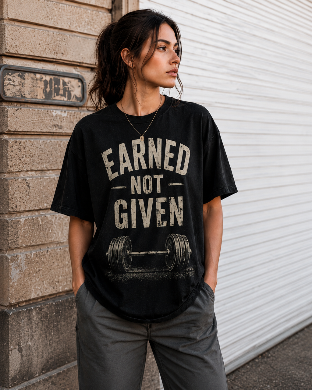 Earned Not Given Graphic Heavyweight Unisex T-Shirt | Cush Fashions