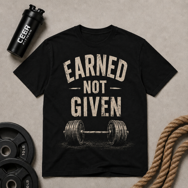 Earned Not Given Graphic Heavyweight Unisex T-Shirt | Cush Fashions
