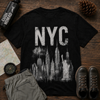 NYC Skyline Graphic Heavyweight Unisex T-Shirt | Cush Fashions