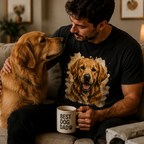 Golden Retriever Graphic Heavyweight Unisex T-Shirt | Cush Fashions
