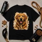 Golden Retriever Graphic Heavyweight Unisex T-Shirt | Cush Fashions